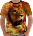 Camisa Camiseta 7626 Leão lion judah rei selva