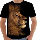 Camisa Camiseta 7640 Leão lion judah rei selva