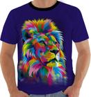 Camisa Camiseta 7640 Leão lion judah rei selva