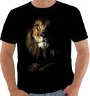 Camisa Camiseta 7645 Leão lion judah rei selva