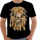 Camisa Camiseta 7651 Leão lion judah rei selva