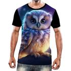 Camisa Camiseta Animais Corujas Misticas Aves Noturnas HD 12