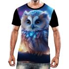 Camisa Camiseta Animais Corujas Misticas Aves Noturnas HD 14