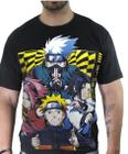 Camisa Camiseta Anime Naruto Algodão Unissex Adulto Infantil Kakashi Itachi Madara