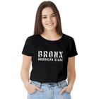 Camisa Camiseta BabyLook Feminina T-shirt 100% Algodão Bronx Brooklyn Estado Usa