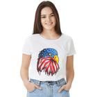 Camisa Camiseta BabyLook Feminina T-shirt 100% Algodão Eua Animais Gavião Desenho