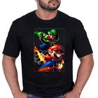 Camisa Camiseta Básica Algodão Super Mario Bross Filme Jogo Unissex
