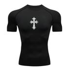 Camisa Camiseta Compressão Cruz 2 Academia Rash Guard Treino Corrida - INPULSE