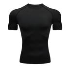 Camisa Camiseta de Compressão Manga Curta Rash Guard Lisa Academia