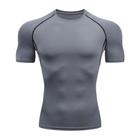 Camisa Camiseta de Compressão Manga Curta Rash Guard Lisa Academia