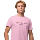 Camisa Camiseta Estampada Masculina em Algodão 30.1 C'est la Vie Paris