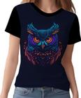 Camisa Camiseta Estampada T-shirt Face Coruja Neon Ave 1