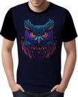 Camisa Camiseta Estampada T-shirt Face Coruja Neon Ave 2