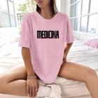 Camisa Camiseta Feminina Estampada 3D Medicina 100% Algodão Fio 30.1 Penteado