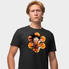 Camisa Camiseta Genuine Grit Masculina Estampada Algodão 30.1 Dragon Ball GT Goku e Esferas do Dragão