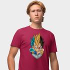 Camisa Camiseta Genuine Grit Masculina Estampada Algodão 30.1 Dragon Ball Vegeta Saiyajin