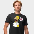 Camisa Camiseta Genuine Grit Masculina Estampada Algodão 30.1 Homer Simpson Donuts