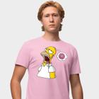 Camisa Camiseta Genuine Grit Masculina Estampada Algodão 30.1 Homer Simpson Donuts