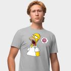 Camisa Camiseta Genuine Grit Masculina Estampada Algodão 30.1 Homer Simpson Donuts