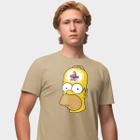 Camisa Camiseta Genuine Grit Masculina Estampada Algodão 30.1 Homer Simpson Head Monkey