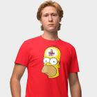 Camisa Camiseta Genuine Grit Masculina Estampada Algodão 30.1 Homer Simpson Head Monkey