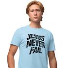 Camisa Camiseta Genuine Grit Masculina Estampada Algodão 30.1 Jesus Never Fail