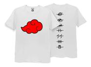 Camiseta Masculina Naruto Akatsuki Nuvem Camisa Anime Geek