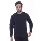 Camisa Camiseta Manga Longa Algodao Masculina Basica Blusa de Frio Inverno