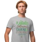 Camisa Camiseta Masculina Estampada Agro Plantando Soluções 100% Algodão Fio 30.1 Penteado