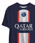 Camisa Camiseta Masculina Paris Qatar Airways Manga Curta