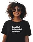 Camisa Camiseta Preta Benzida Defumada Saravada