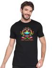 Camisa Camiseta Preta Sapo Hippie Tapete Ioga Meditação M10