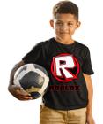 Camiseta Roblox Infantil Juvenil Camisa Game Jogo Skins Personagens Turma  Festa Crianças Mangas Pretas