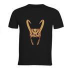 Camisa Camiseta Seriado Personagem Loki Marvel Vingadores Preta Presentes Geek Cosplay Nerd