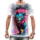 Camisa Camiseta Tshirt Animais Cyberpunk Leão Rei da Selva 3