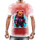 Camisa Camiseta Tshirt Animais Cyberpunk Urso Marrom HD 3