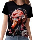 Camisa Camiseta Tshirt Animais Óculos Flamingo Moderno 2