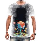 Camisa Camiseta Tshirt Jogo Quadrado de Blocos Mineração 7
