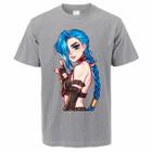 Camisa Camiseta Unissex Jogo League of Legends LOL Campeão Geek JINX Arcane