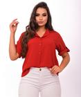 Camisa Chemise Moda Blogueira Casual P M G