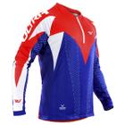 Camisa ciclismo bike Manga Longa unissex com zíper e bolso traseiro Ultra Bikes Max Dry