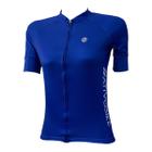 Camisa Ciclismo Classica Azul Feminina - Zíper Total