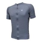 Camisa Ciclismo Classica Cinza Feminina - Zíper Total