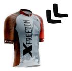 Camisa Ciclismo Esporte Bike Ciclista C/proteçao Uv + Par de Manguitos - XFreedom