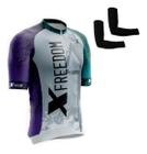 Camisa Ciclismo Esporte Bike Ciclista C/proteçao Uv + Par de Manguitos - XFreedom