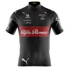 Camisa Ciclismo Masculina Alfa Romeo F1 Com Bolsos UV 50+