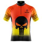 Camisa Ciclismo Masculina Mountain bike Justiceiro Solar dry fit proteção uv+50