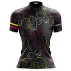 Camisa Ciclismo Mountain Bike Feminina Pro Tour Caveiras