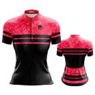 Camisa Ciclismo Mountain Bike Feminina Pro Tour Manchinhas Dry Fit Com Bolsos Proteção UV50