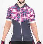 Camisa Ciclista Feminina Ziper, Manga Curta - Aura, Poker